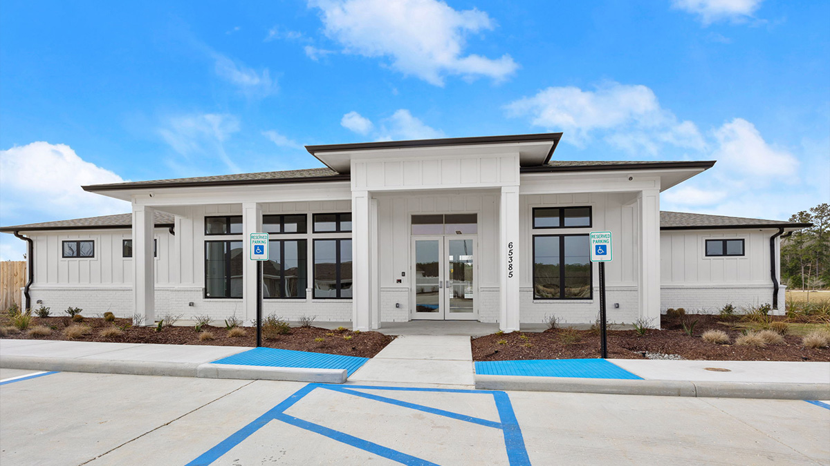 entrance of amenity center