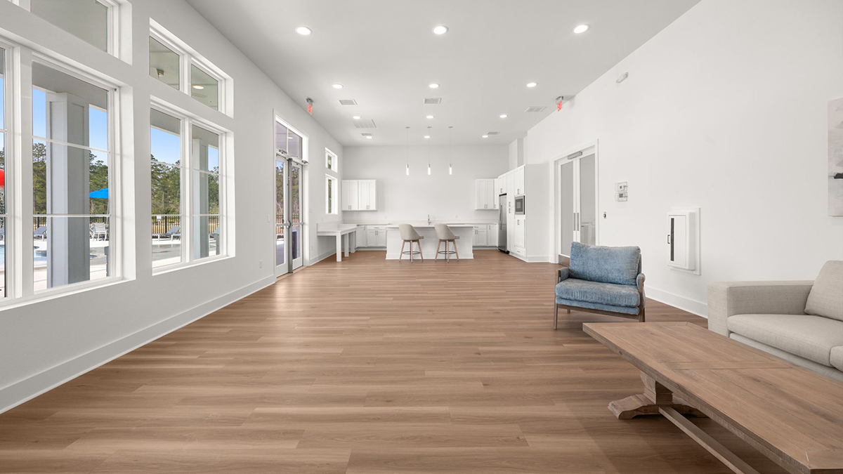 lounge and kitchen in amenity center