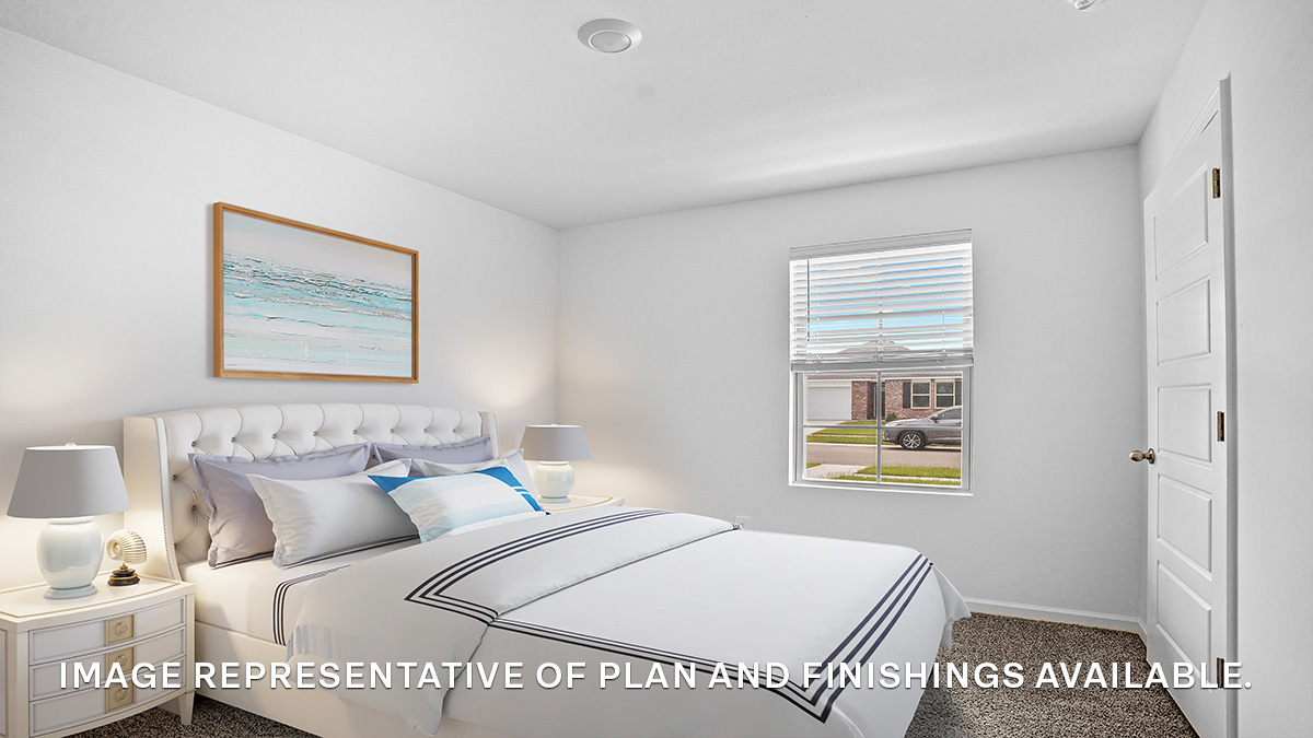 Second bedroom with single window and space for full or queen bedroom set