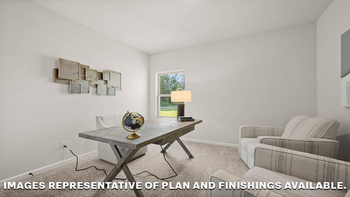 third bedroom with single window and room for a queen bed