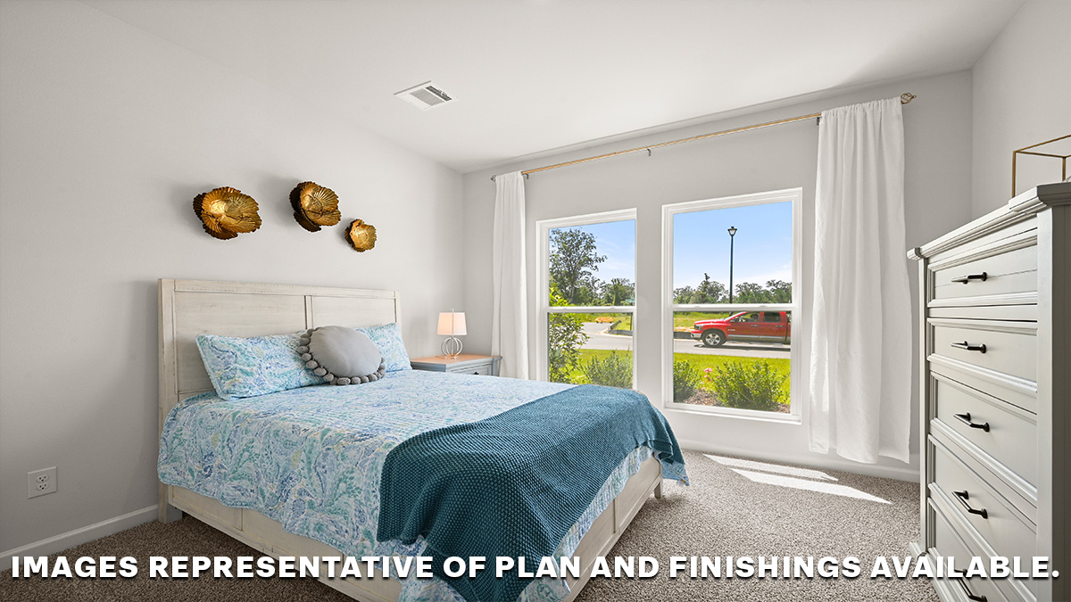 Second bedroom with single window and space for full or queen bedroom set