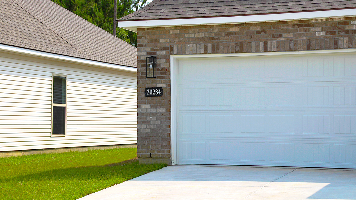 White two car garage.