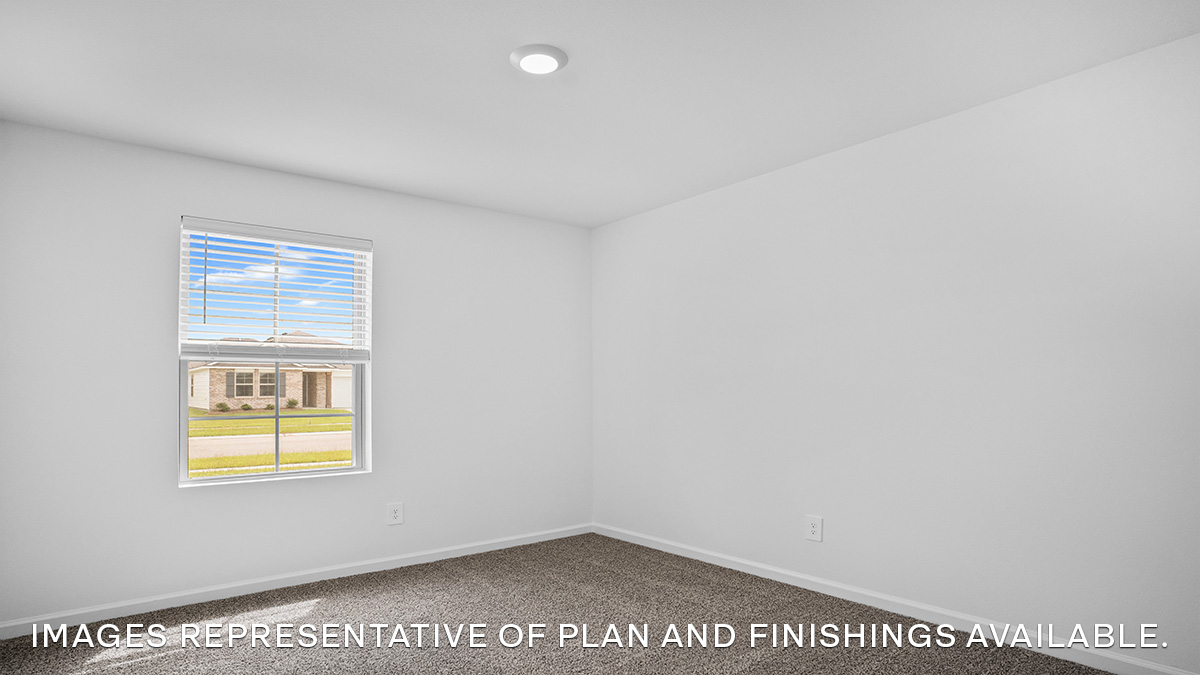 Third bedroom with single window and space for full or queen bedroom set