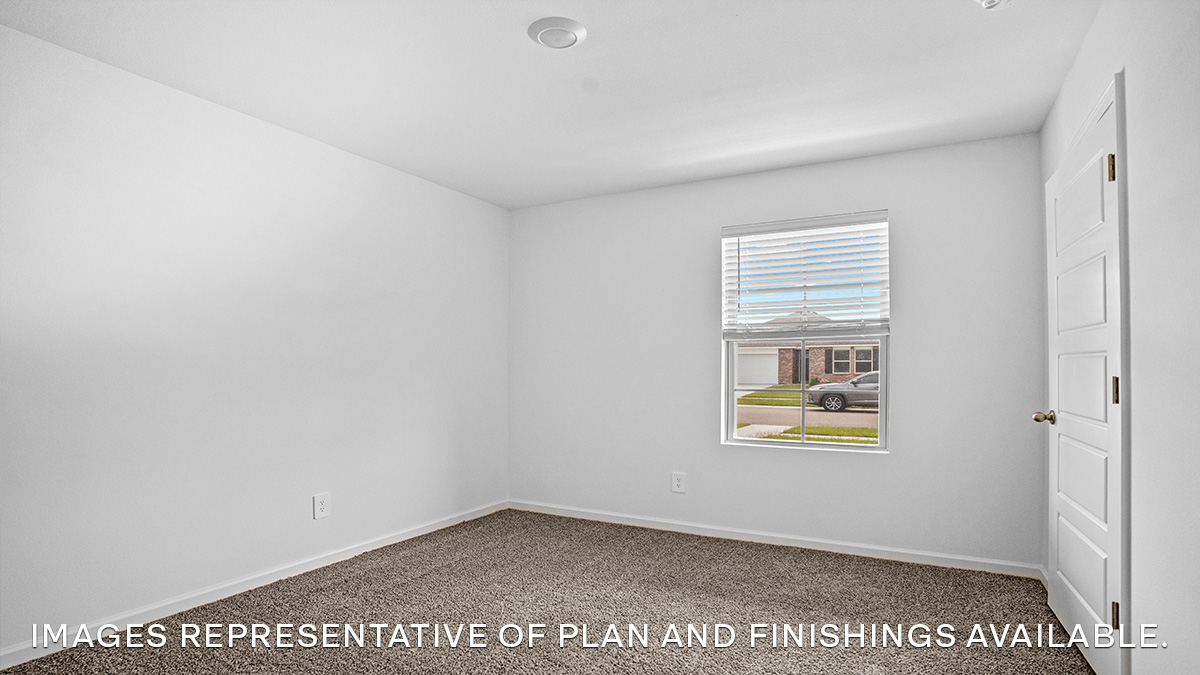 Second bedroom with single window and space for full or queen bedroom set