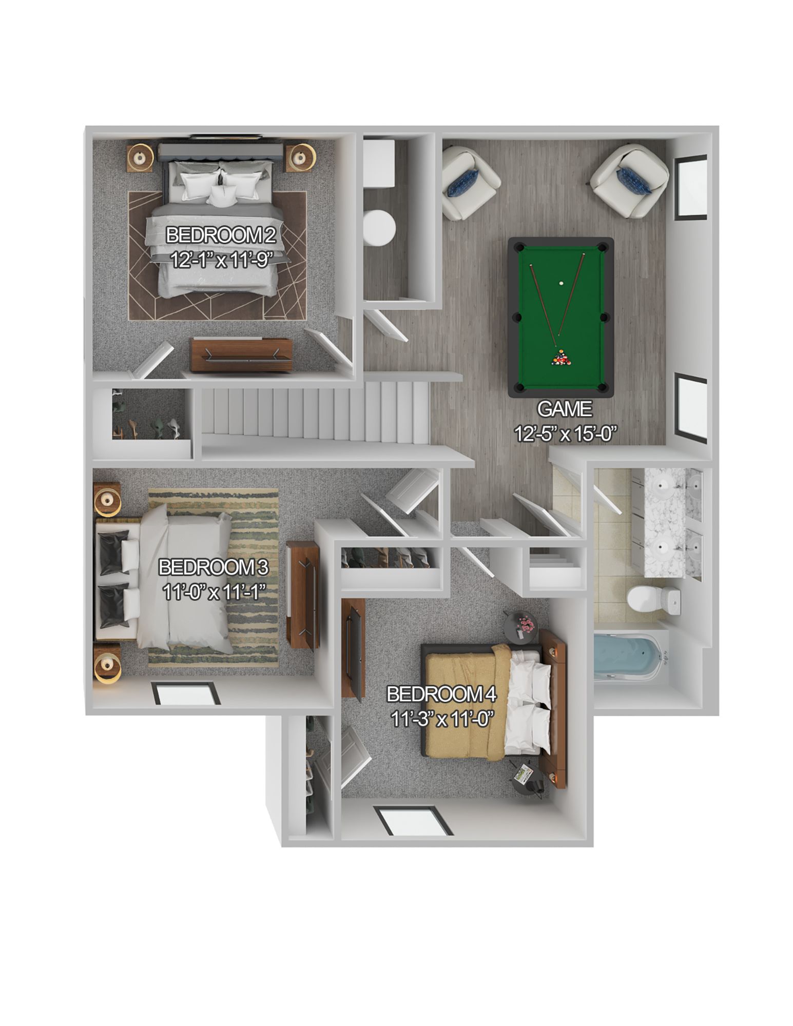 Decatur drawn upstairs floorplan
