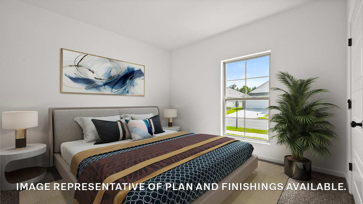 fourth bedroom with window and room for full or queen bed
