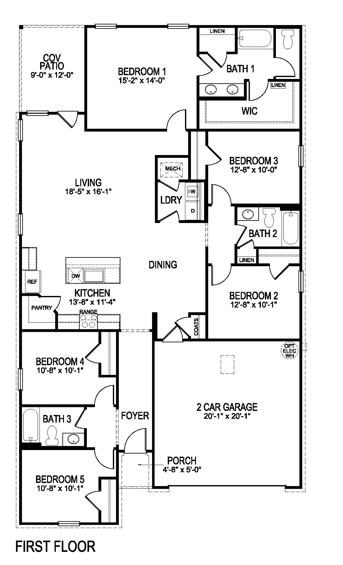 Floor Plan in Bonterra Slidell, LA D.R. Horton