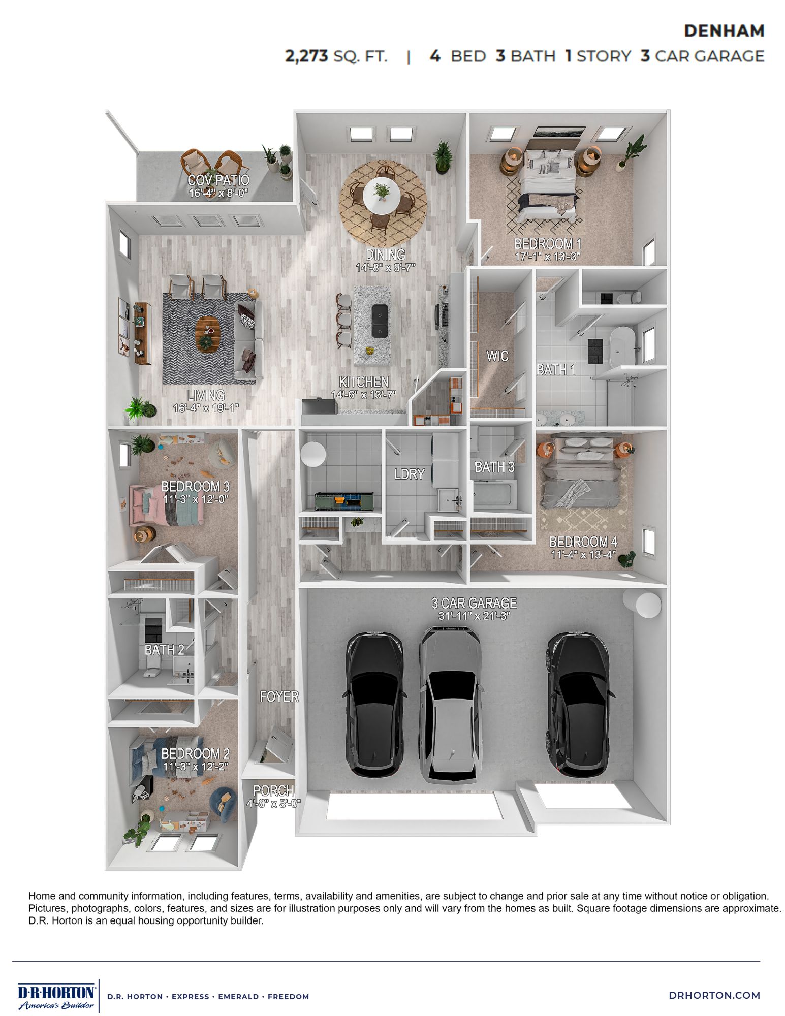 Denham Furnished Floor Plan