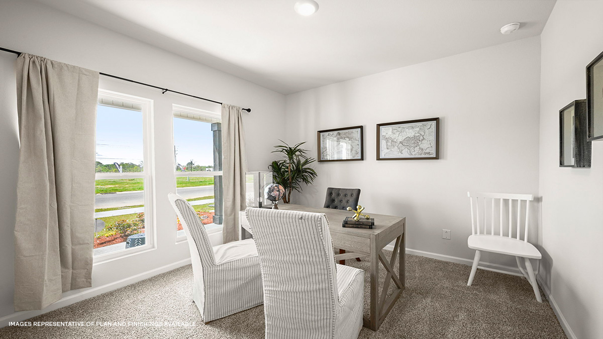 Second bedroom with single window and space for full or queen bedroom set