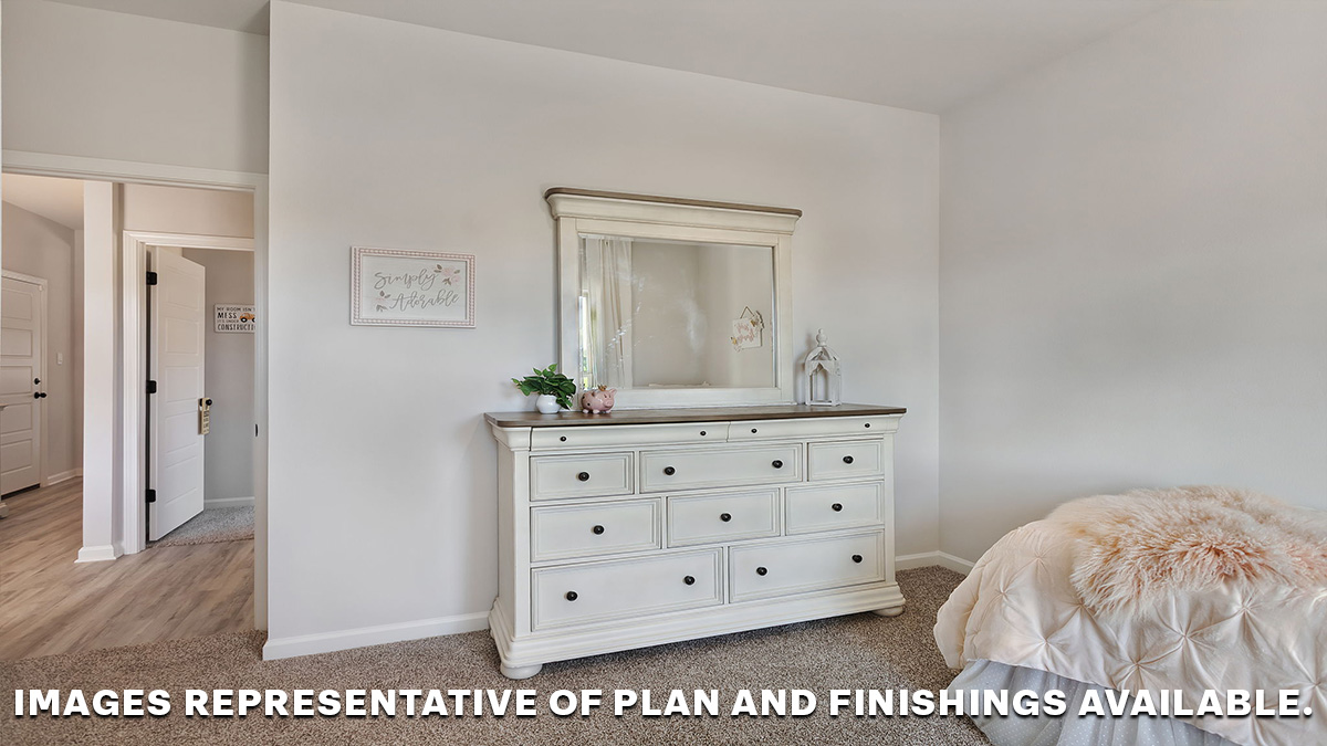 Third bedroom with single window and space for full or queen bedroom set