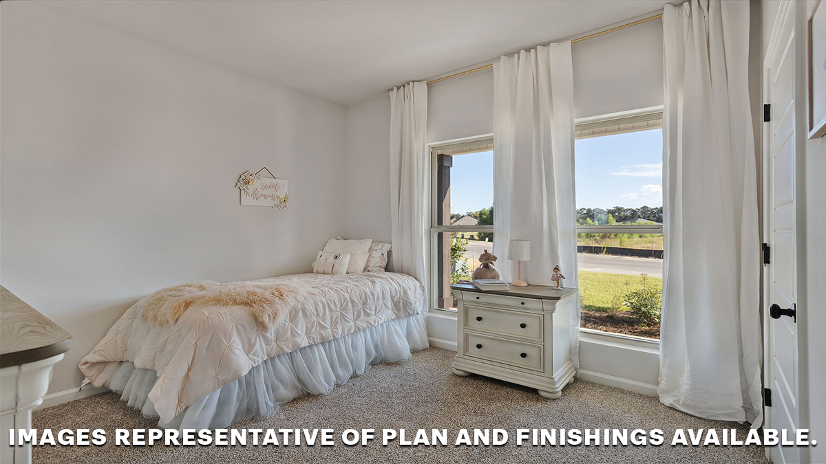 Third bedroom with single window and space for full or queen bedroom set