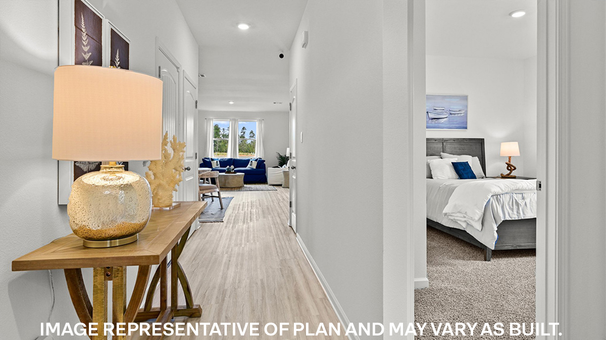 Spacious foyer with second and third bedroom access and second bathroom