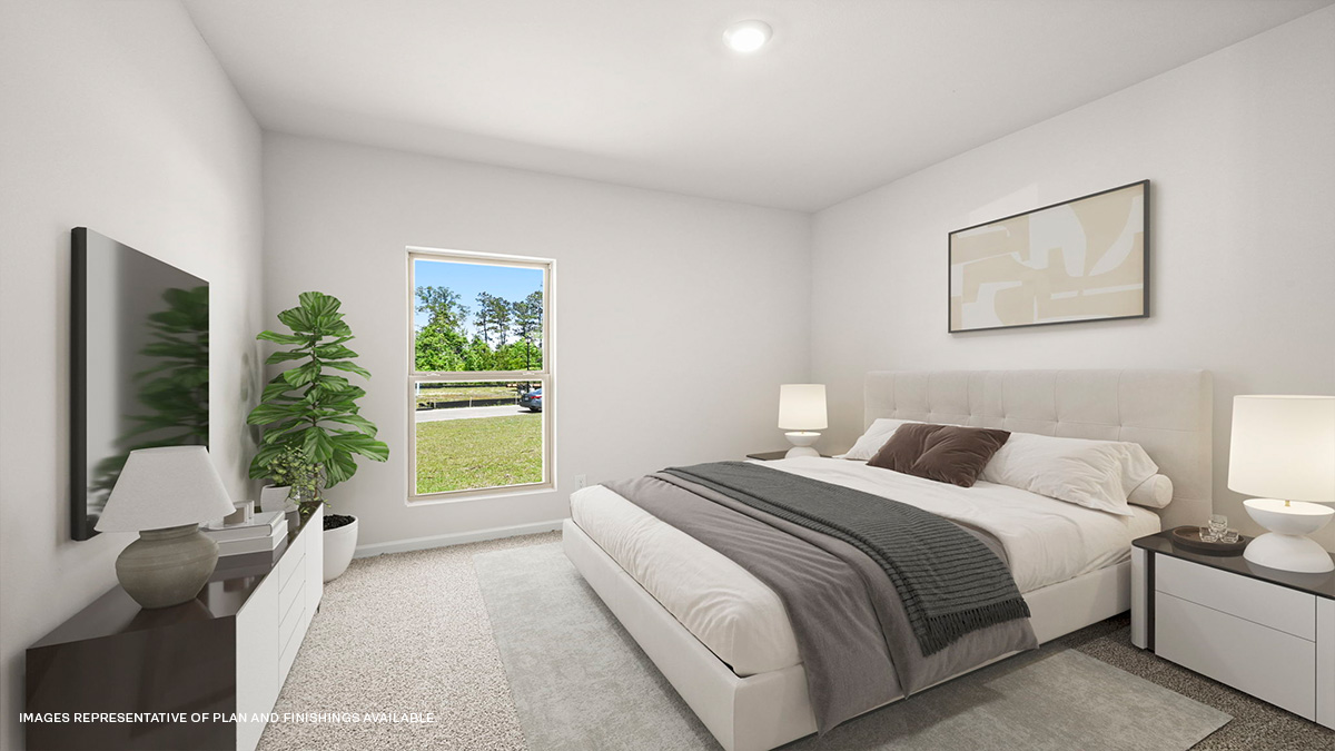 fourth bedroom with single window