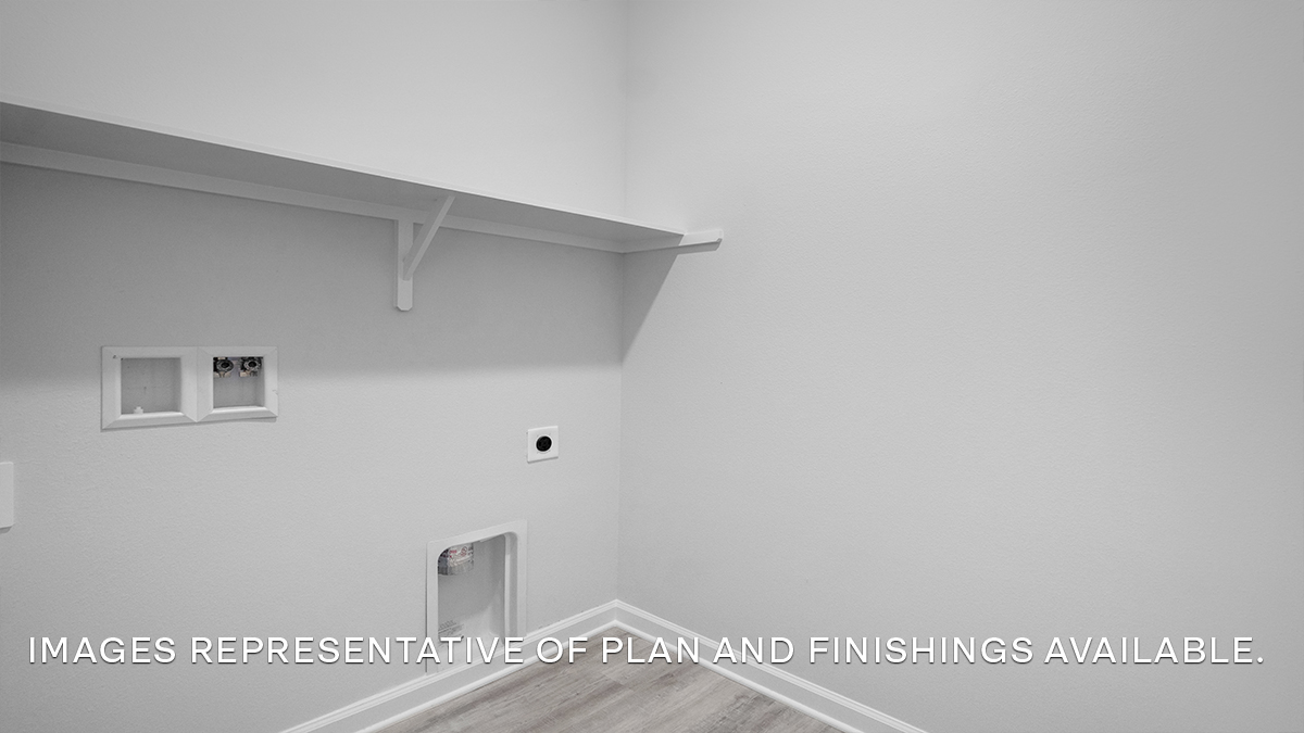 Laundry room with space for full size appliances