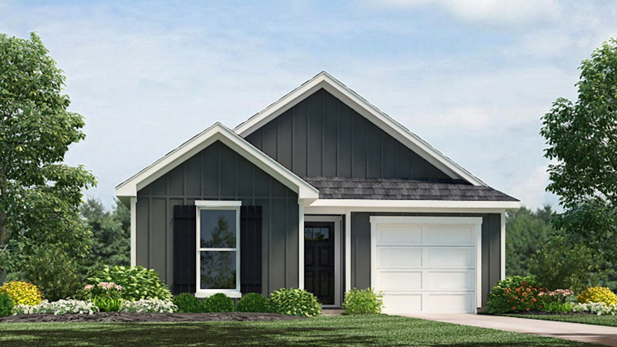 Hickory elevation B15 rendering