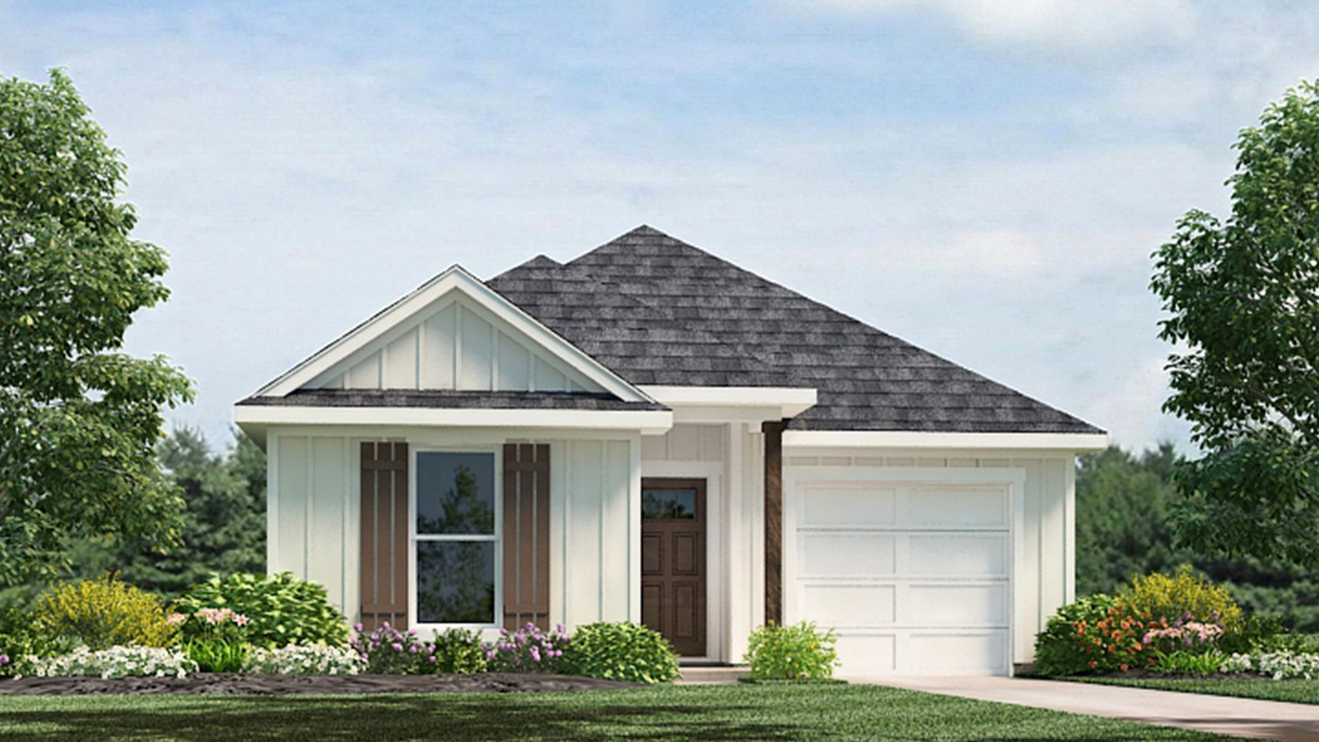 Hickory elevation C15 rendering
