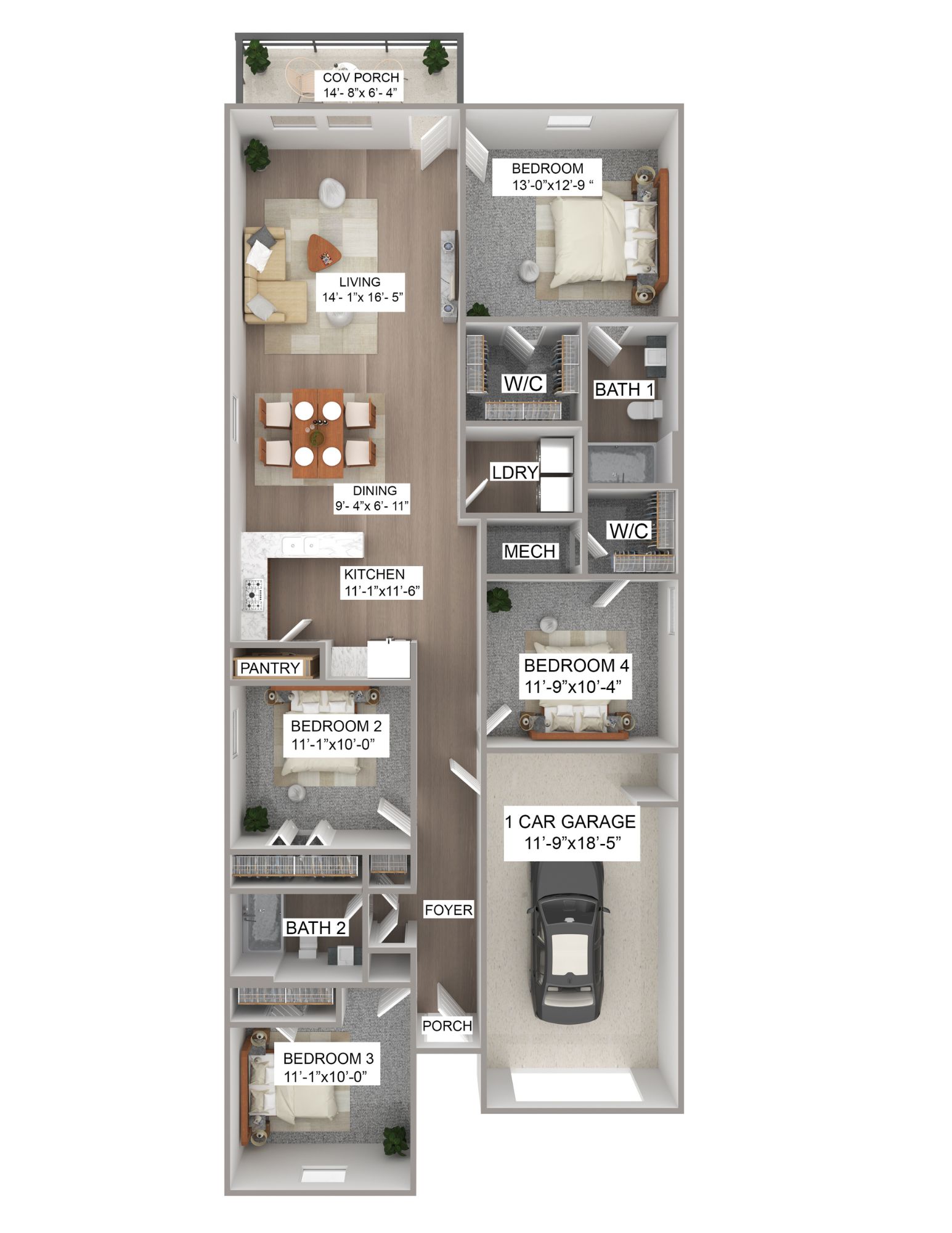 Hickory drawn floorplan