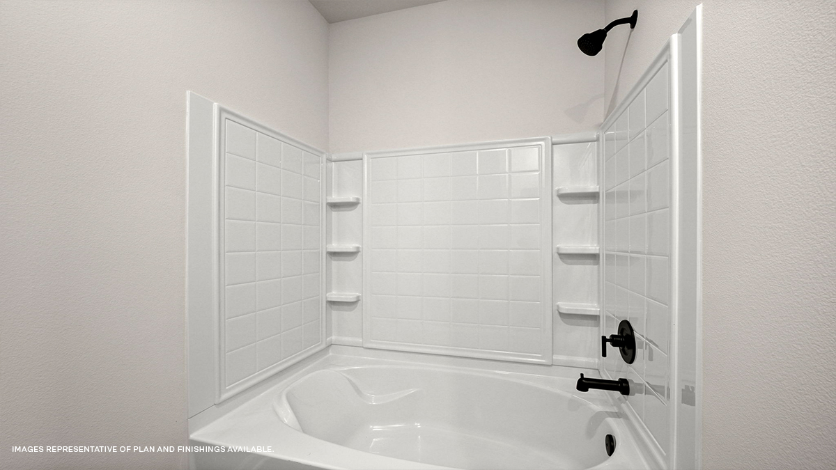 Shower tub combo in the primary bath