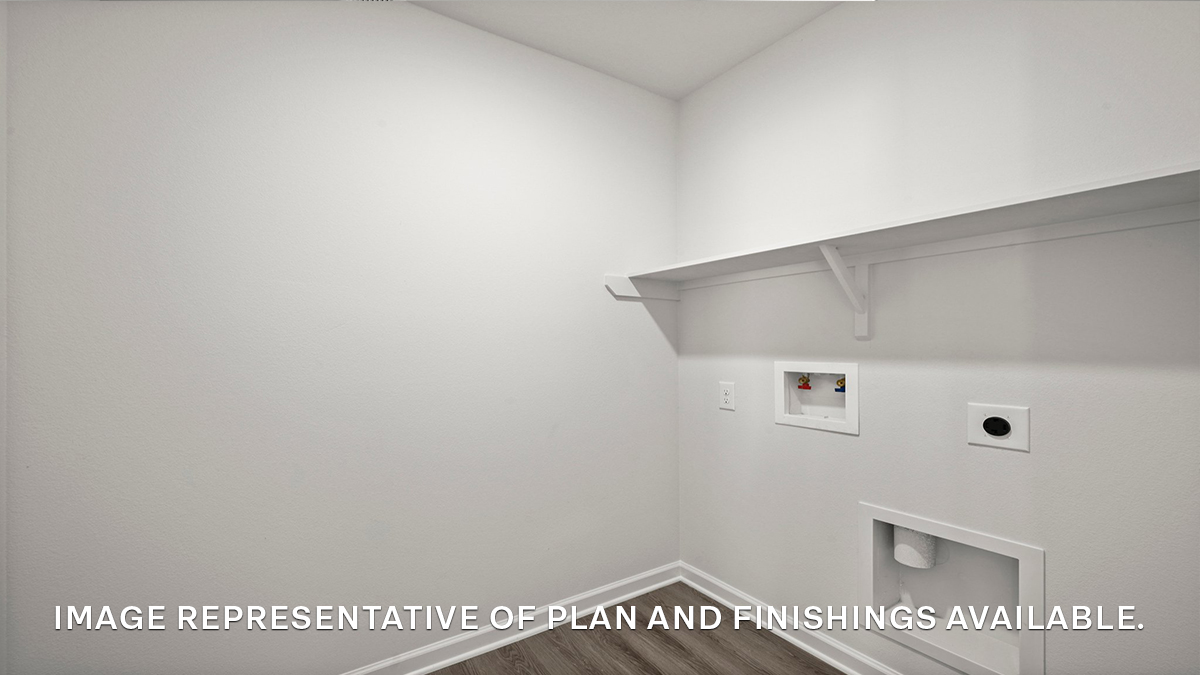 Laundry room with space for full size appliances