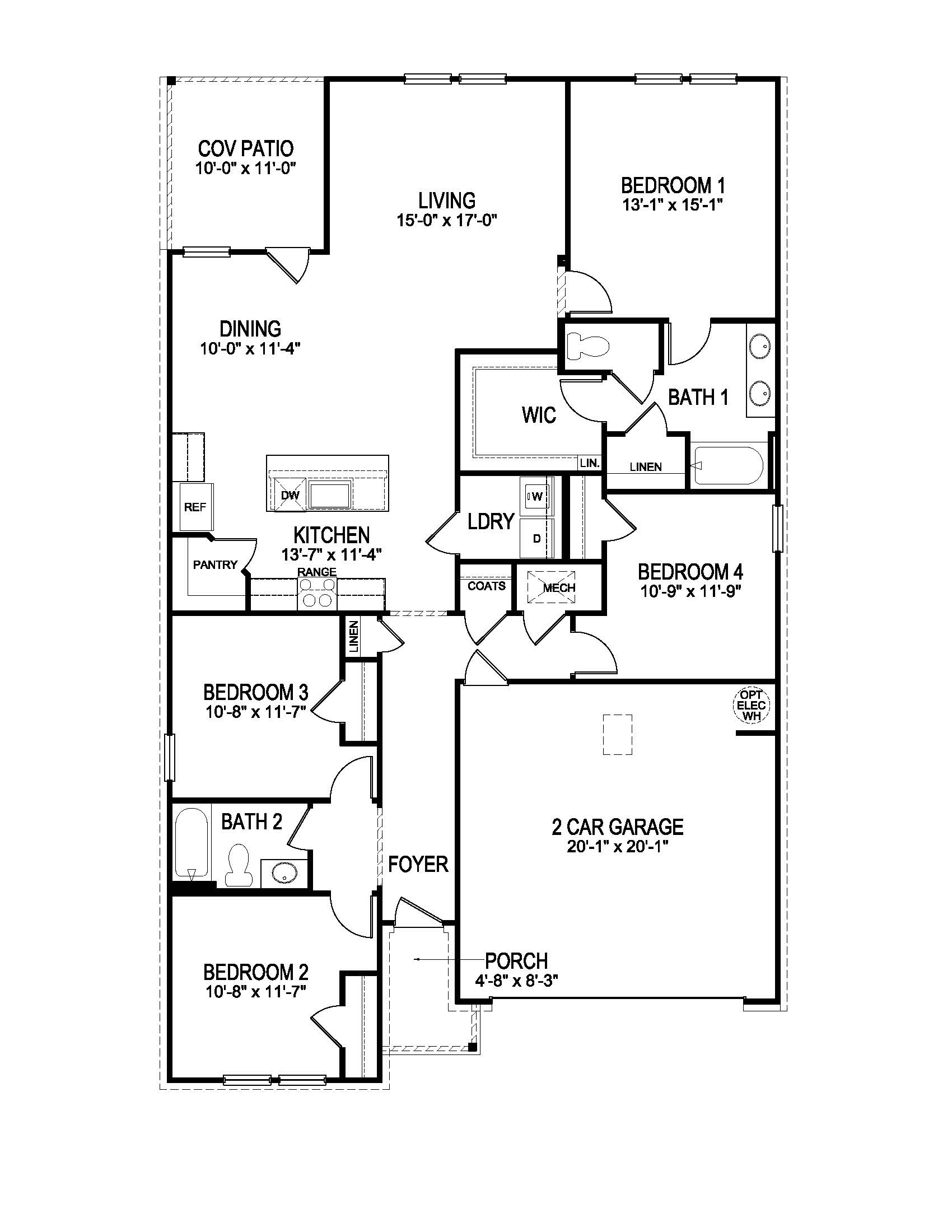 Cullen elevation E floorplan