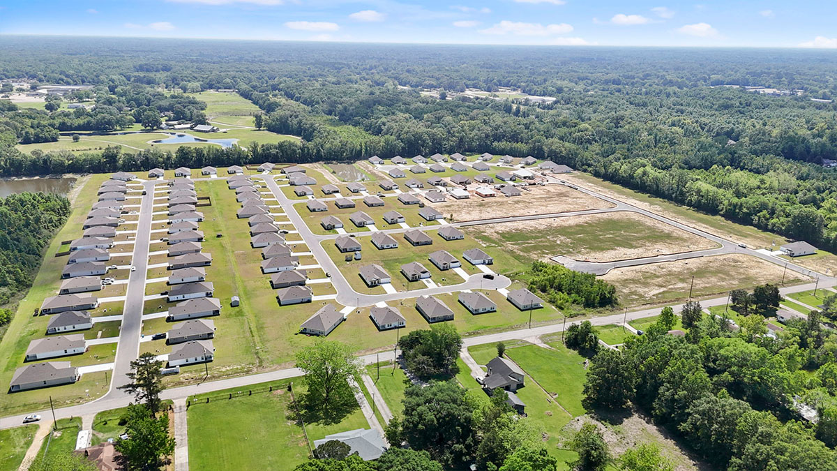 aerial view of community