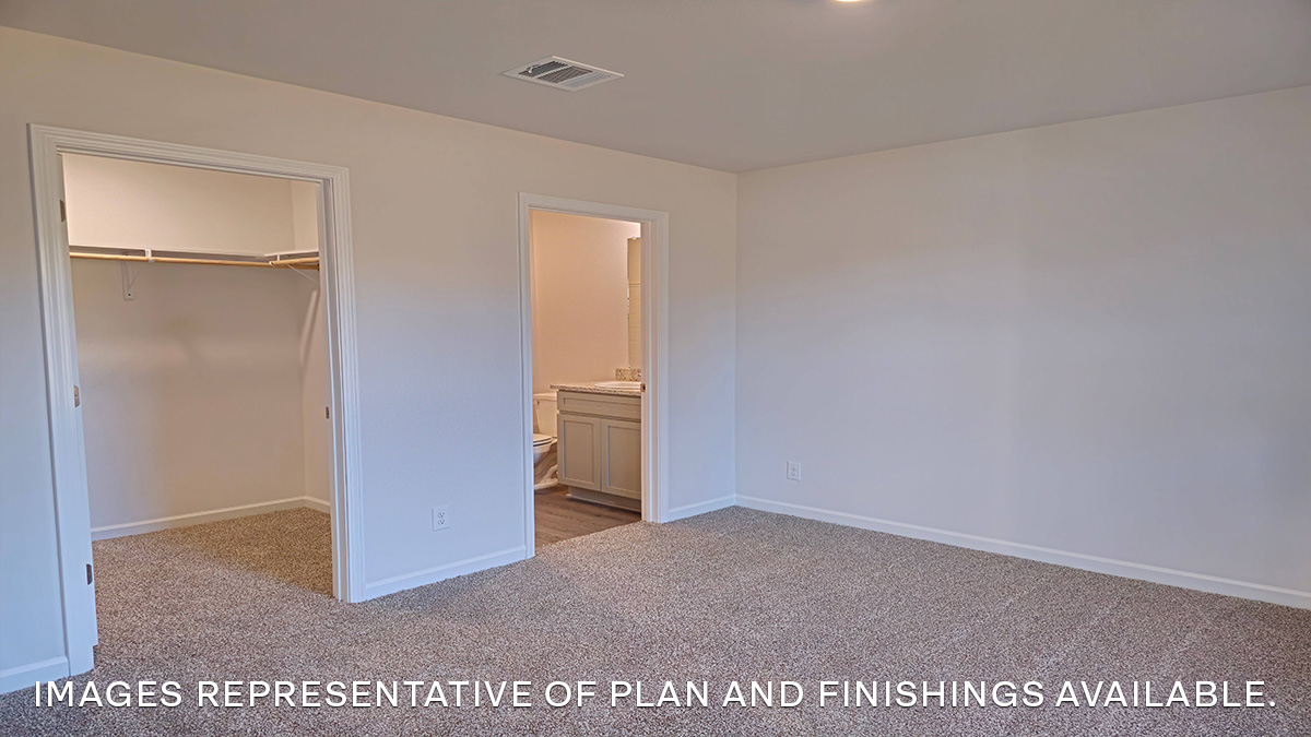 primary bedroom with single window and space for a king size bed set