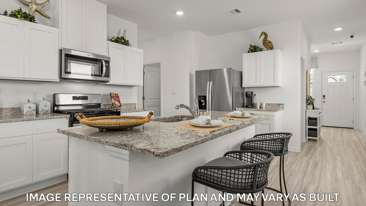 white kitchen island cabinets with stainless steel appliances and stools