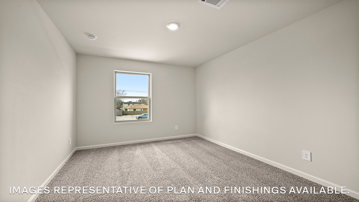 fourth bedroom with single window with space for up to a full size bed