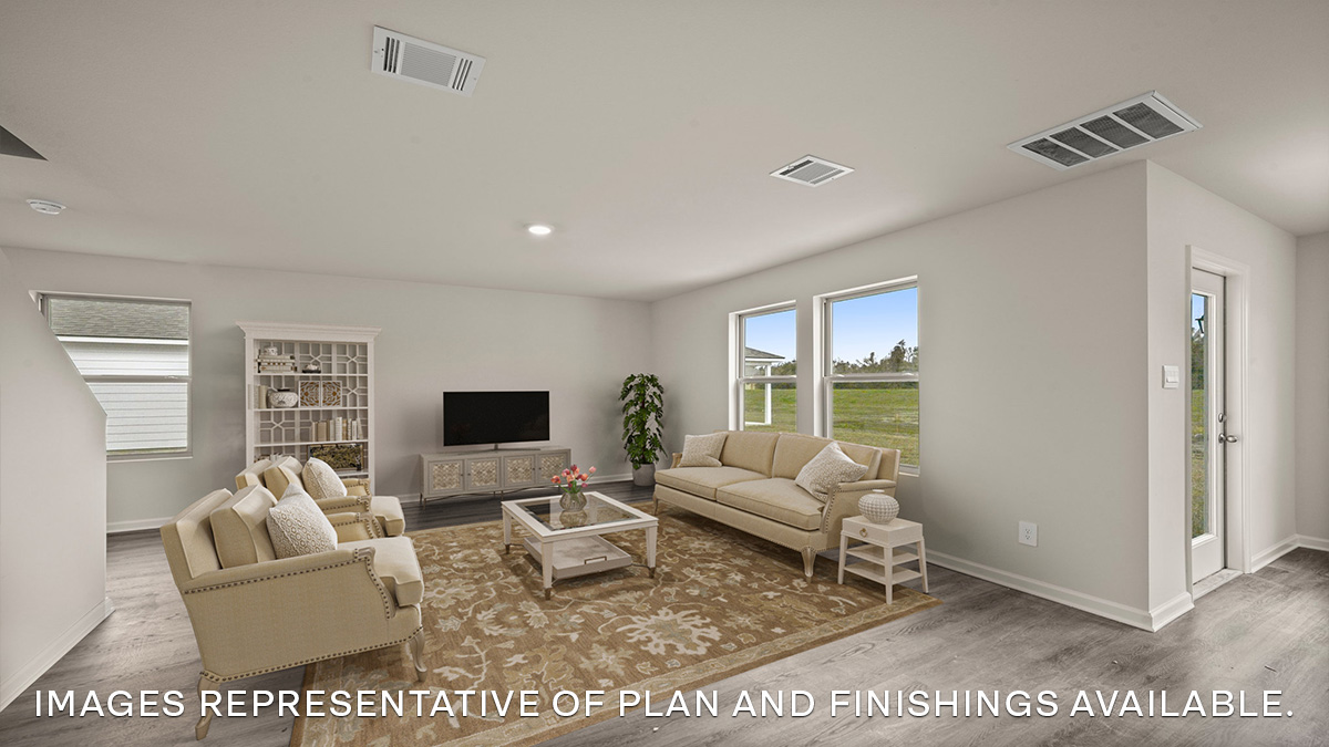 open concept living room and kitchen