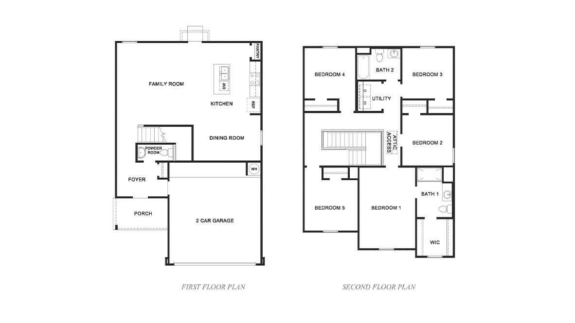 floor plan of two story home