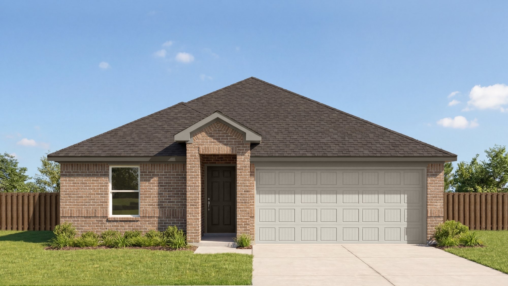 single story home rendering