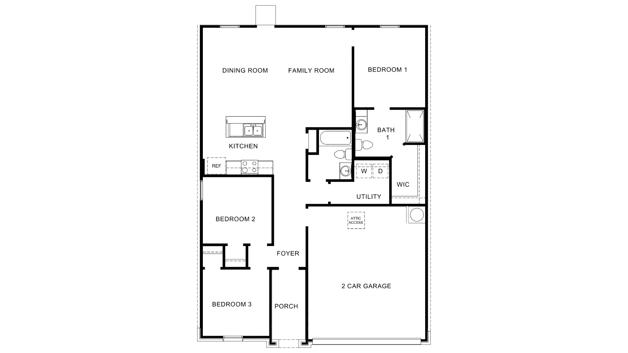 single story floor plan