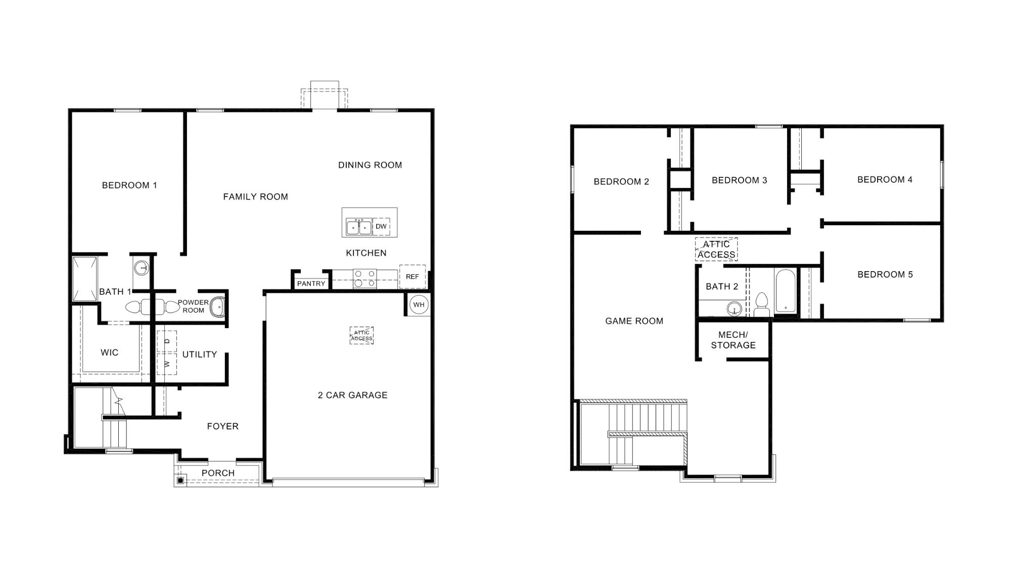 two story floor plan