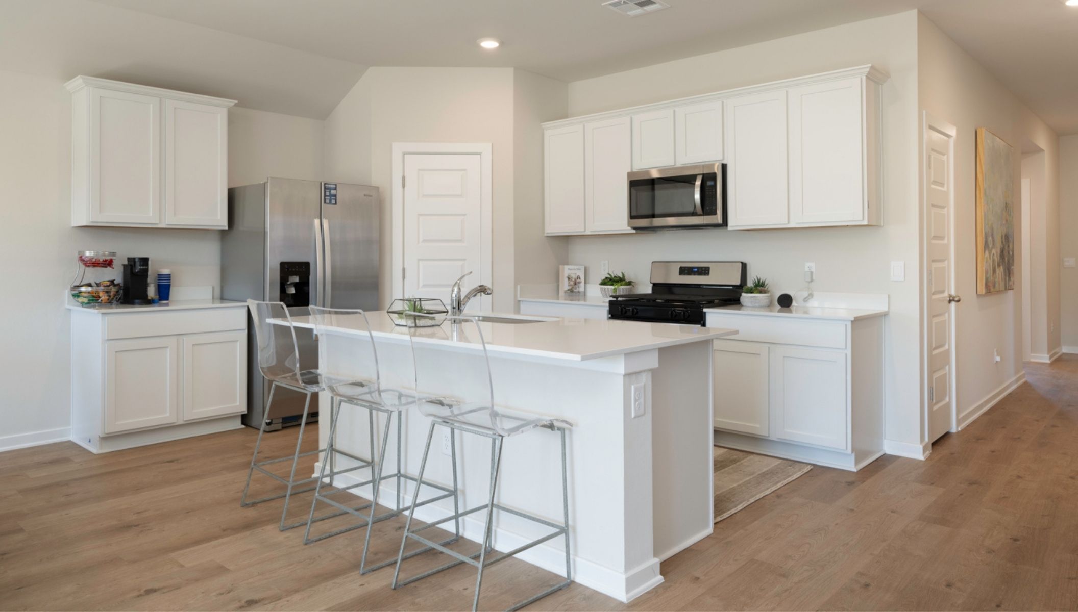 Welcome to The Brook, your gateway to picturesque living in Piedmont, Oklahoma. Nestled amidst the serene landscapes of Oklahoma, The Brook offers a harmonious blend of modern comforts and natural beauty. Our community presents an array of meticulously crafted homes, boasting six thoughtfully designed floor plans tailored to accommodate varying lifestyles. With options ranging from three to four bedrooms, up to three bathrooms, and spacious two-car garages, we ensure that every resident finds their perfect sanctuary.  Upon stepping inside, you're greeted by elegant brick and rock exteriors, complemented by pristine white cabinetry and luxurious quartz countertops. Revel in the charm of luxury vinyl flooring, and pamper yourself in the spa-like ambiance of the 12x24 timeless marble tile shower surrounds. Additionally, our homes are equipped with energy-saving features and cutting-edge smart home technology, elevating your living experience to new heights of convenience and efficiency.  Nestled within Piedmont,