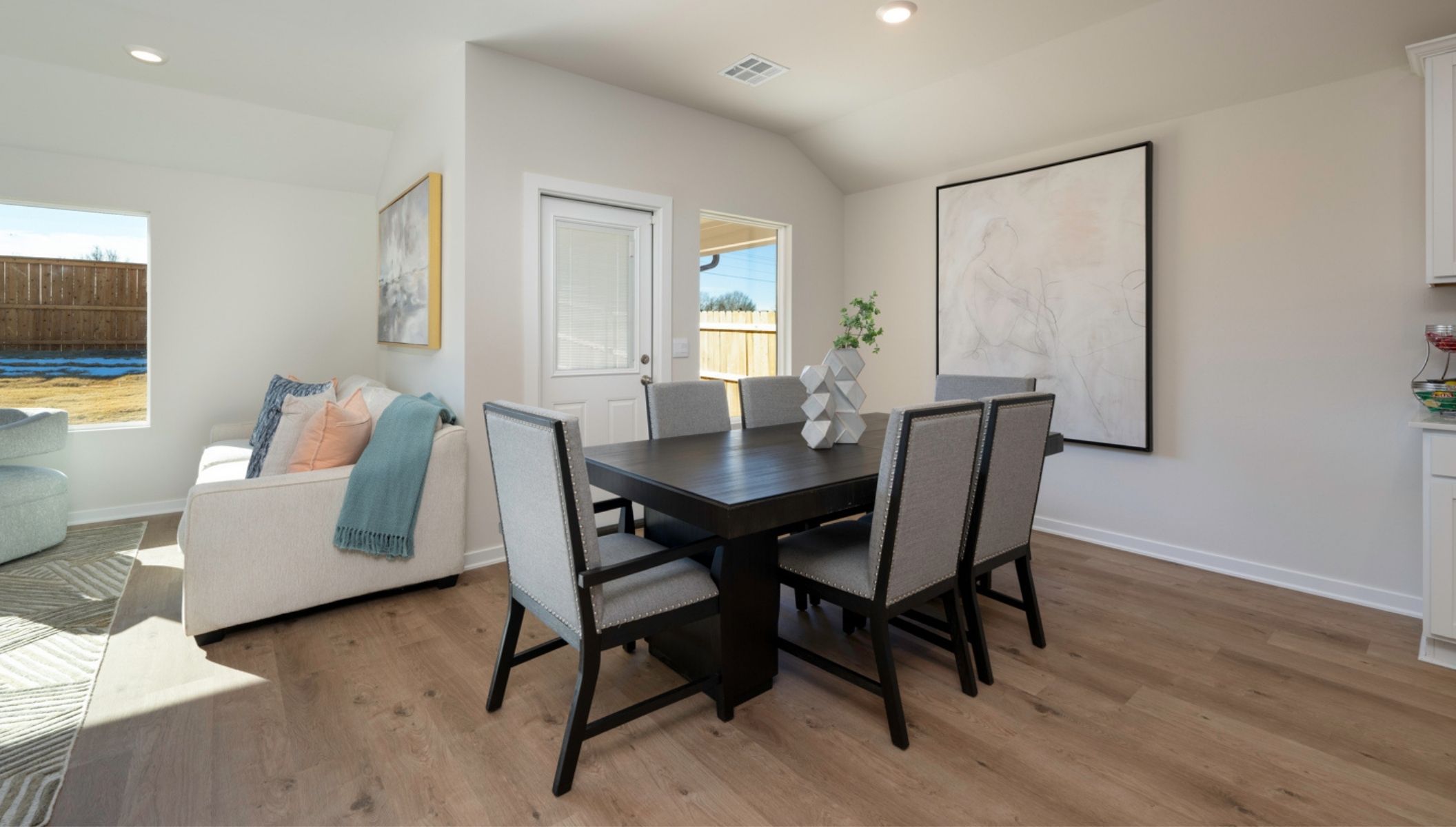 Welcome to The Brook, your gateway to picturesque living in Piedmont, Oklahoma. Nestled amidst the serene landscapes of Oklahoma, The Brook offers a harmonious blend of modern comforts and natural beauty. Our community presents an array of meticulously crafted homes, boasting six thoughtfully designed floor plans tailored to accommodate varying lifestyles. With options ranging from three to four bedrooms, up to three bathrooms, and spacious two-car garages, we ensure that every resident finds their perfect sanctuary.  Upon stepping inside, you're greeted by elegant brick and rock exteriors, complemented by pristine white cabinetry and luxurious quartz countertops. Revel in the charm of luxury vinyl flooring, and pamper yourself in the spa-like ambiance of the 12x24 timeless marble tile shower surrounds. Additionally, our homes are equipped with energy-saving features and cutting-edge smart home technology, elevating your living experience to new heights of convenience and efficiency.  Nestled within Piedmont,