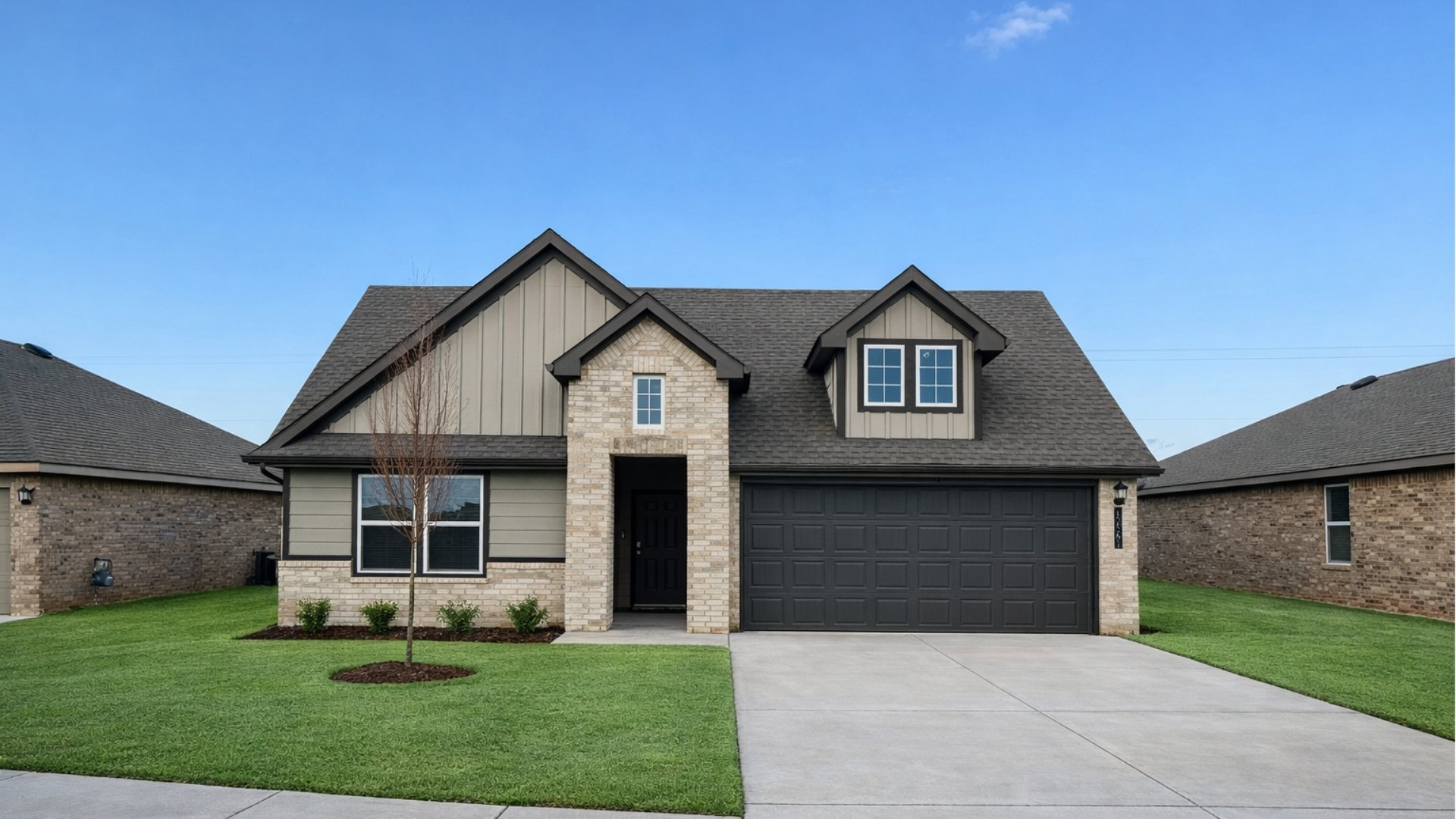 Single story home with a two-car garage