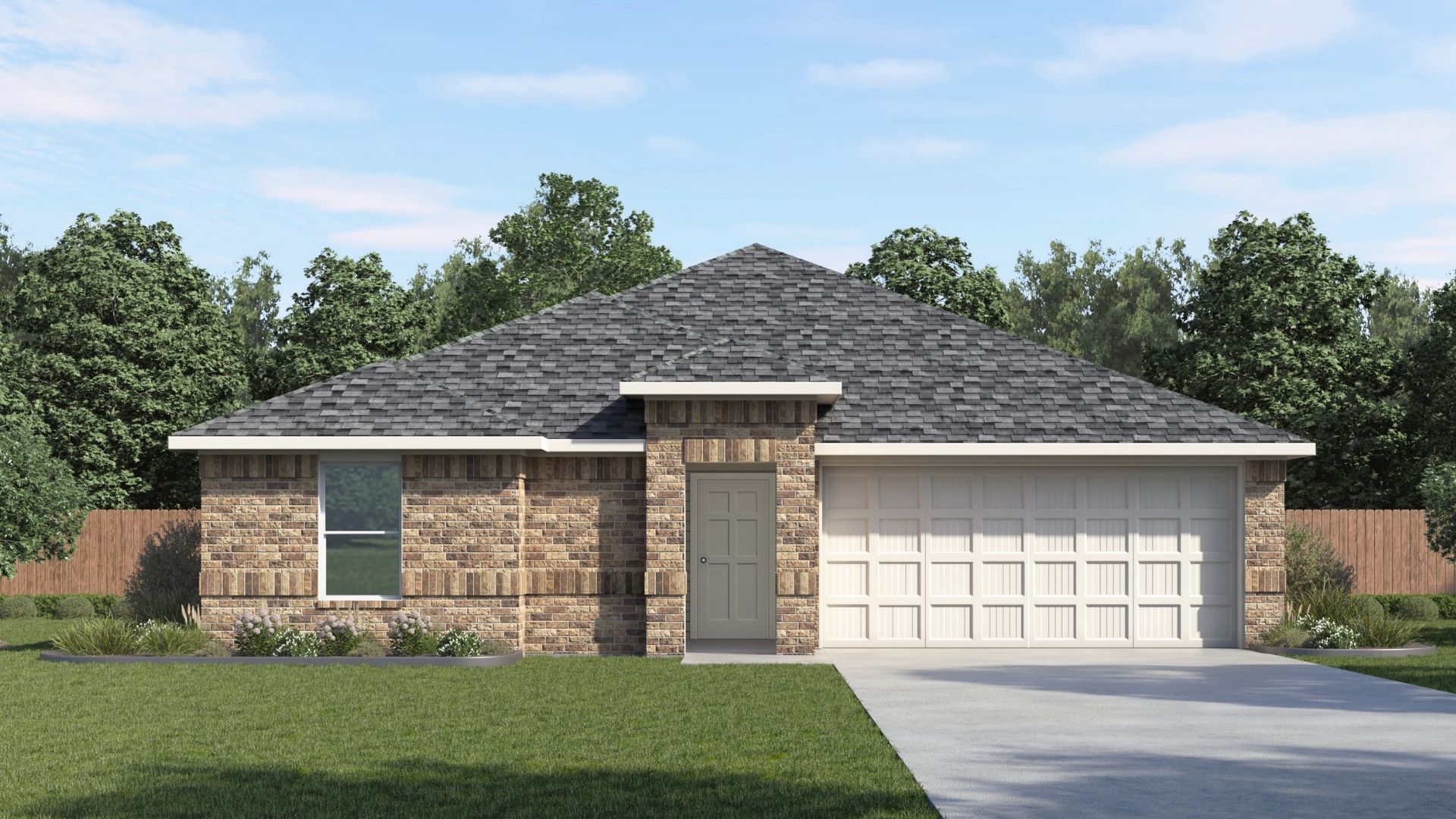 single story home rendering