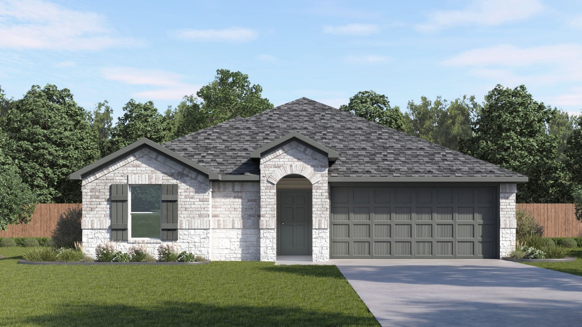 single story home rendering