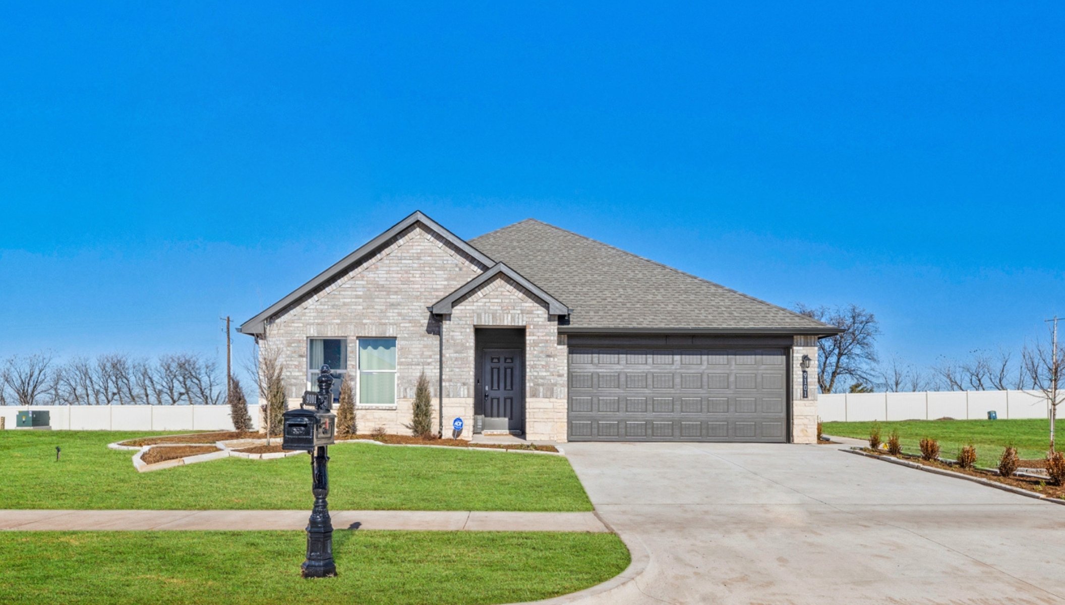 Single story home with a two-car garage