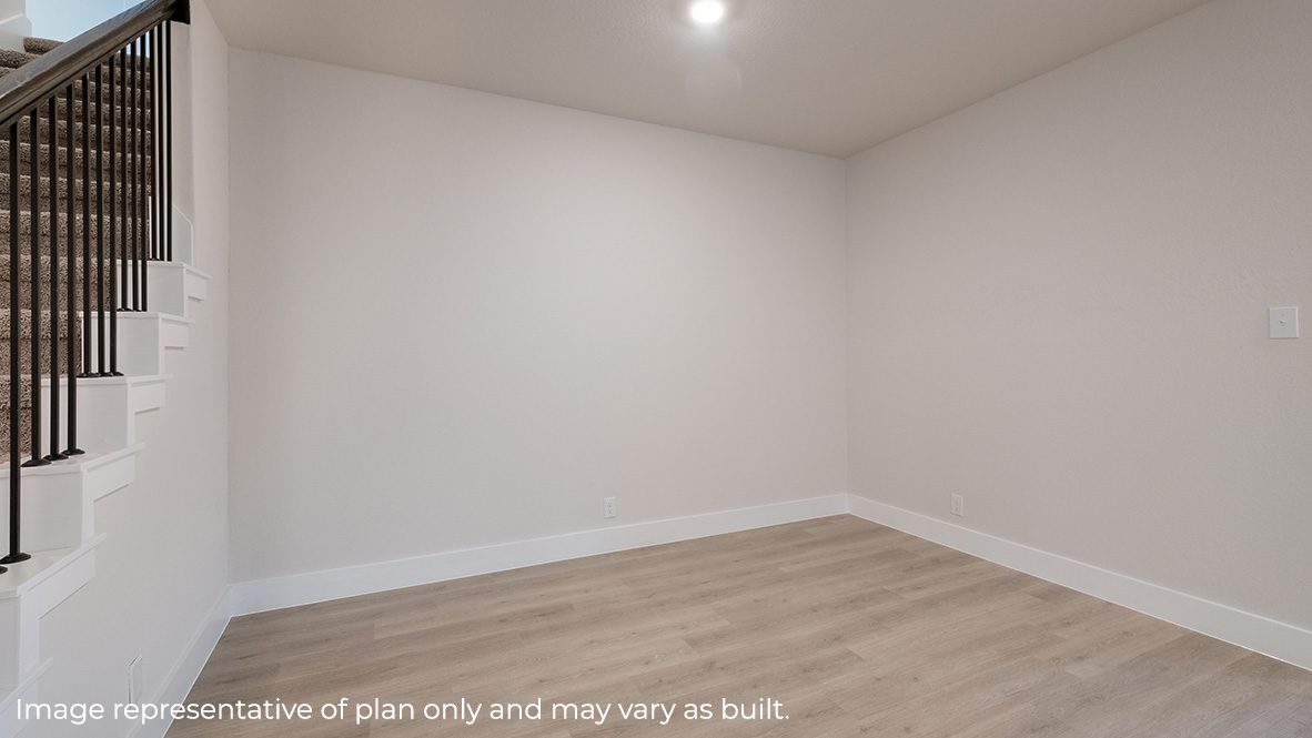 dining area of open concept floor plan