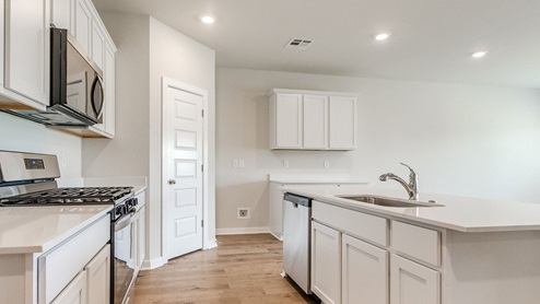 kitchen with corner pantry