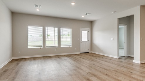 living room with windows