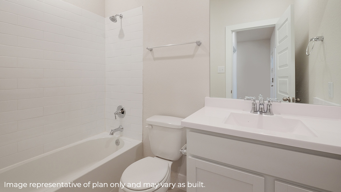 secondary bathroom with vanity