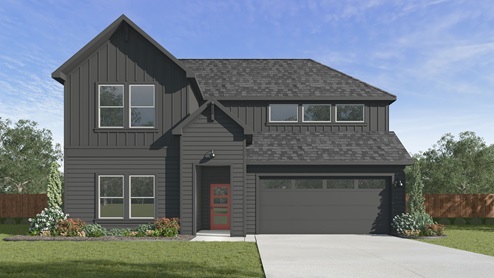 two story exterior with brick