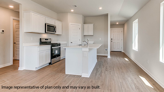 Kitchen with stainless steel appliances