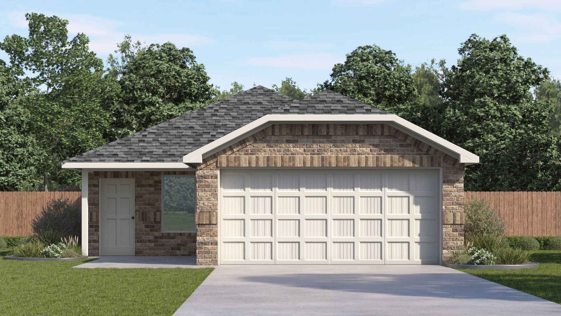 single story home rendering