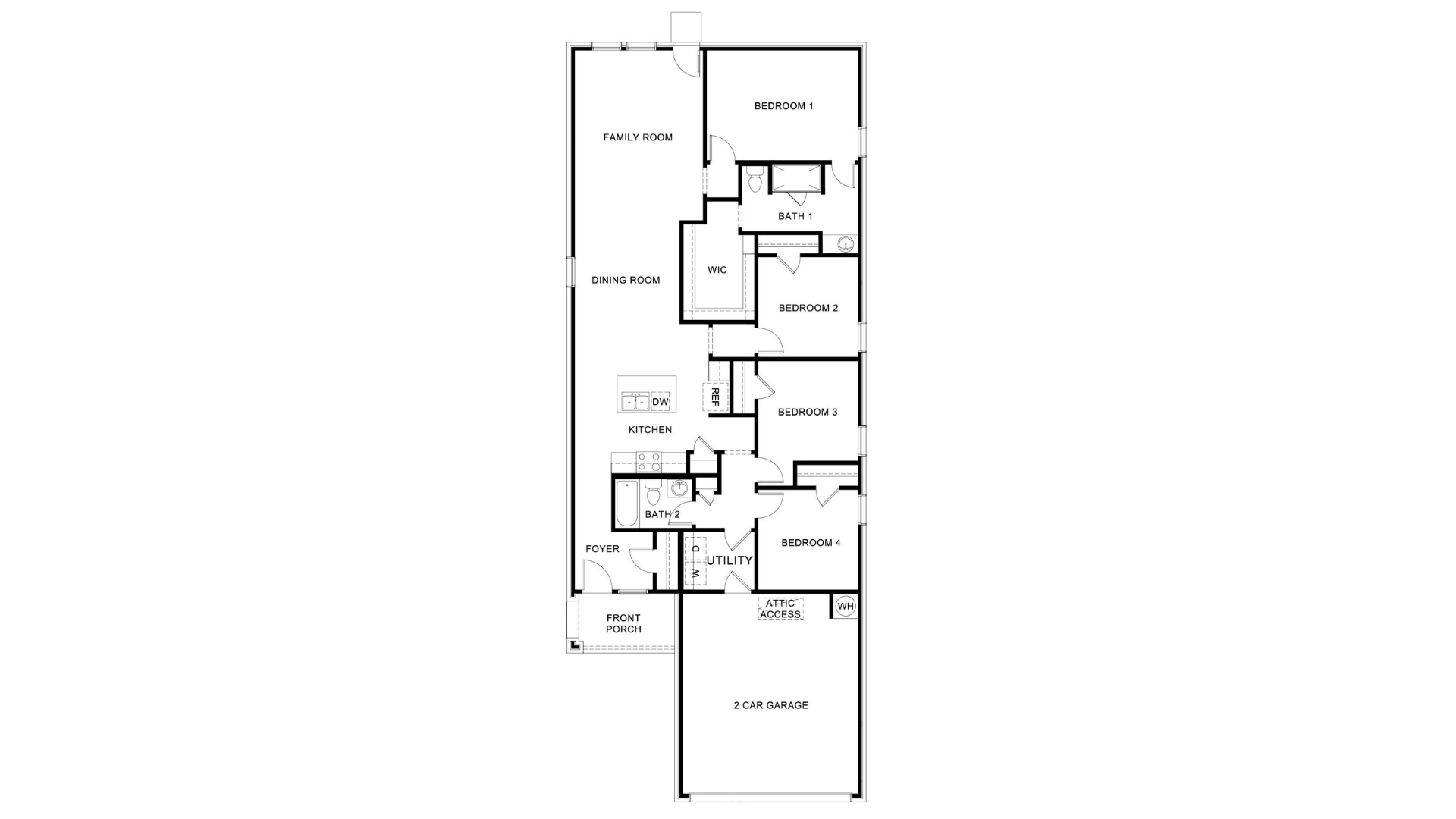 single story floor plan