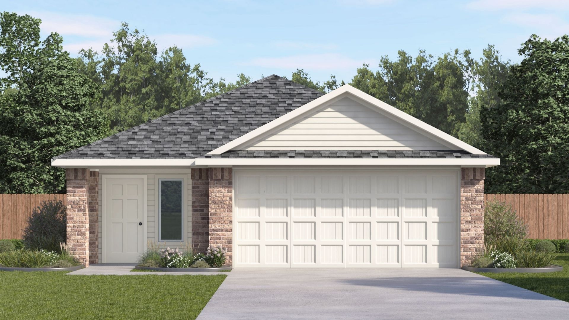 single story home rendering