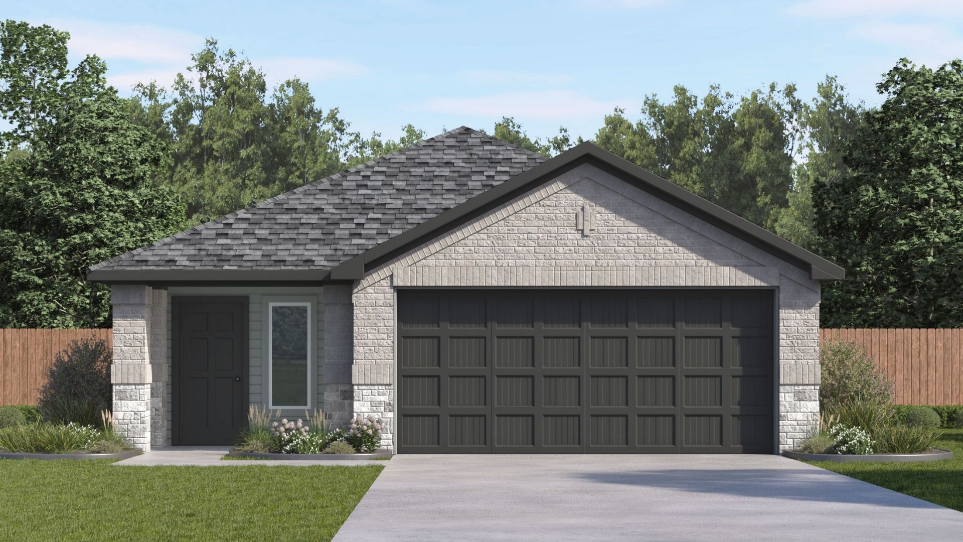 single story home rendering