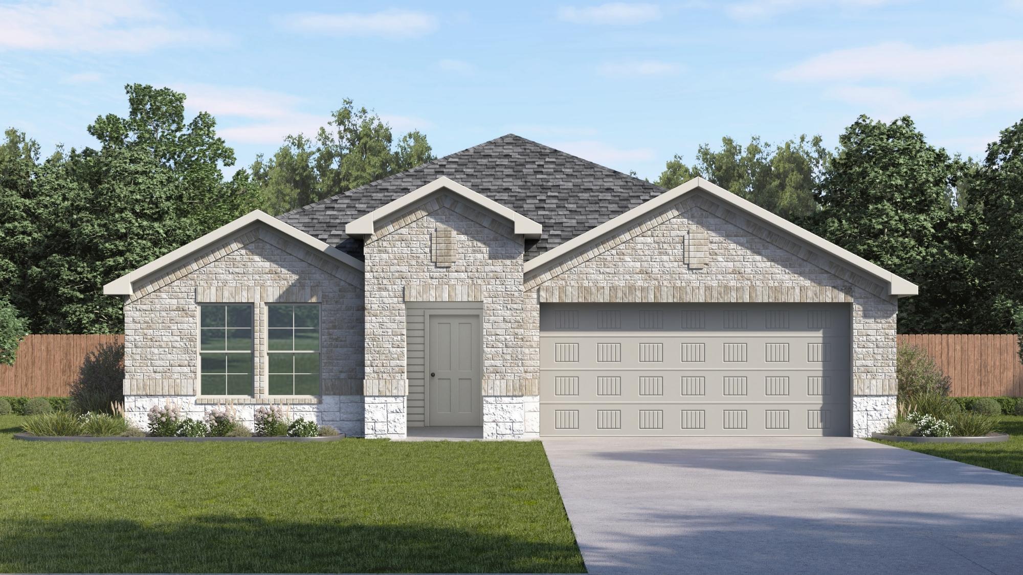 single story home rendering